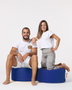 Atelier Del Sofa Round Pouf - Blue